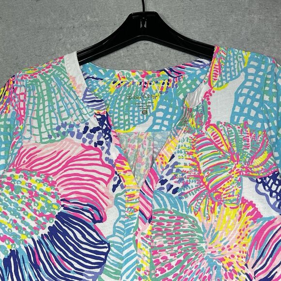 Lilly Pulitzer Dress Womens Large Multicolored Ali Dress Multi Roar of the Seas - Picture 2 of 12